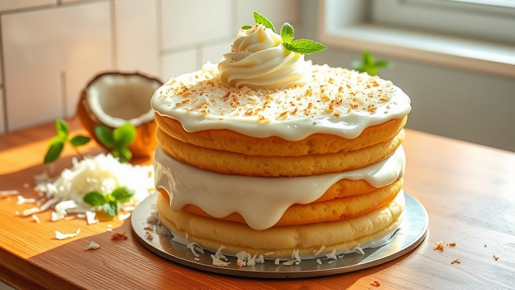coconut infused milk cake