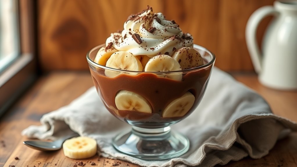 creamy chocolate banana dessert