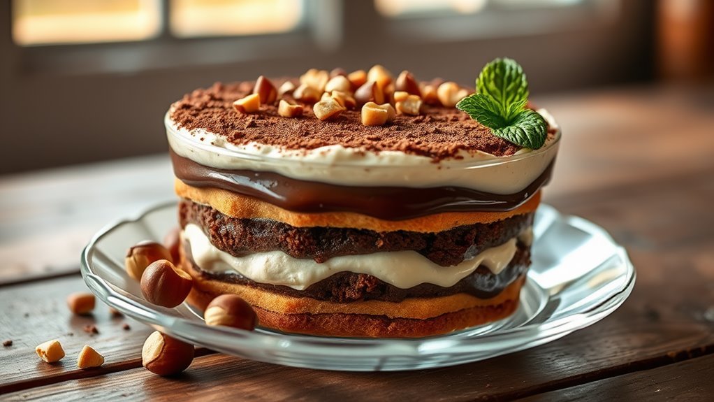 decadent chocolate hazelnut dessert