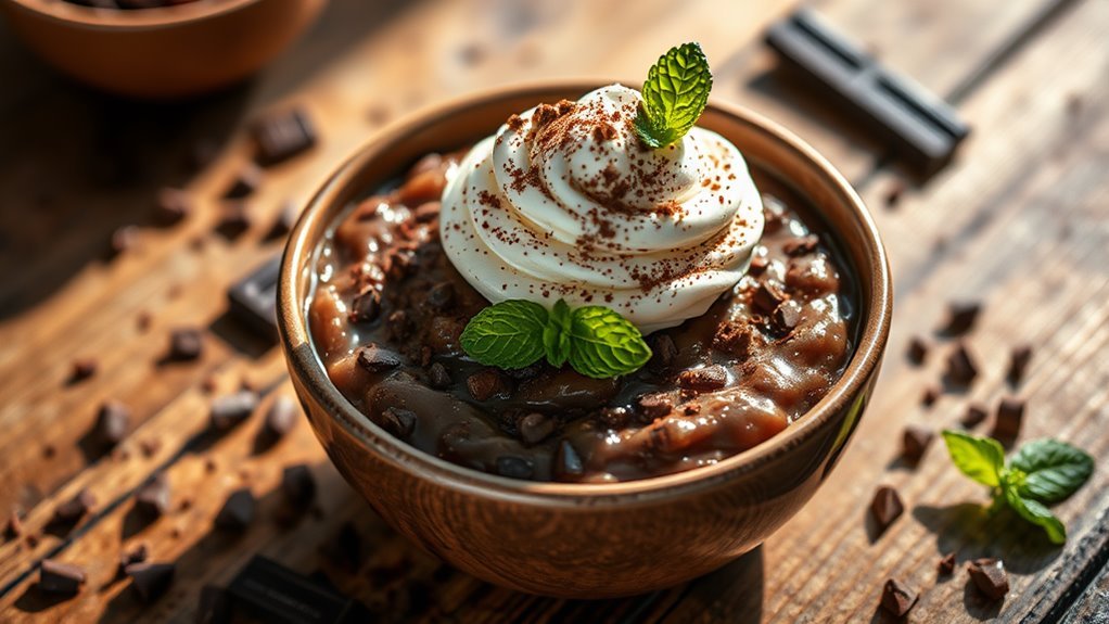 decadent chocolate rice pudding