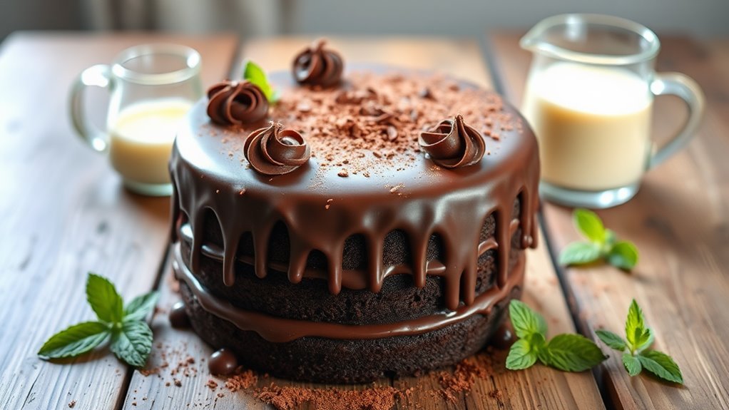 delicious chocolate soaked cake