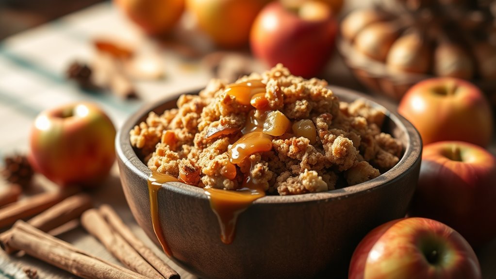 delicious dessert with apples