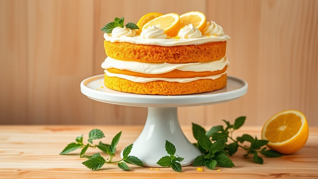 lemon cake with frosting