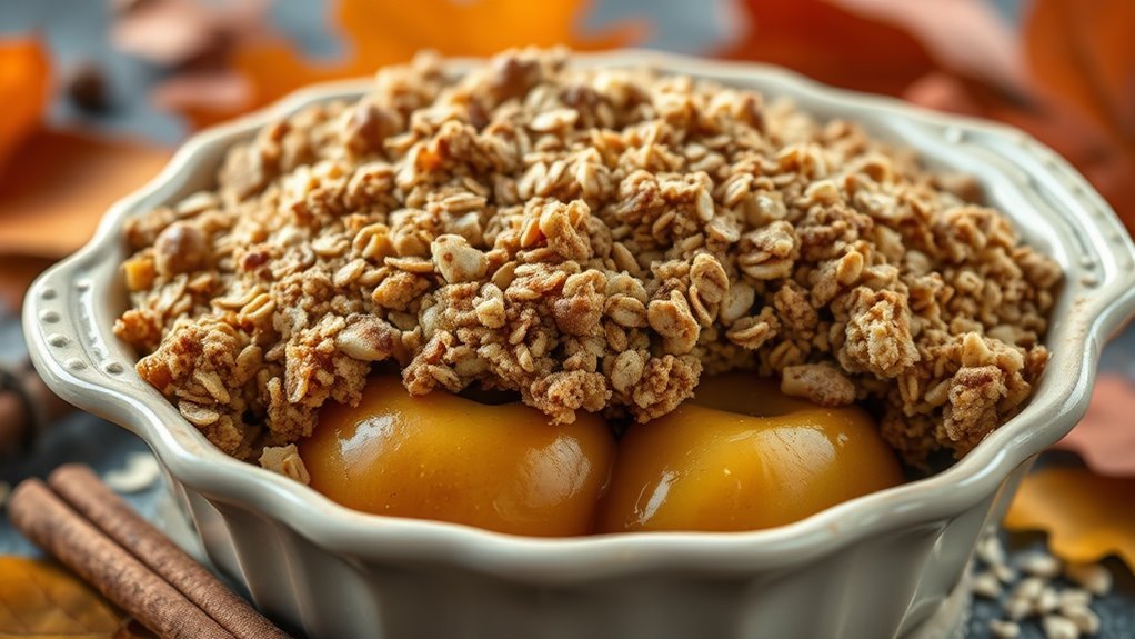 cinnamon infused oat topping