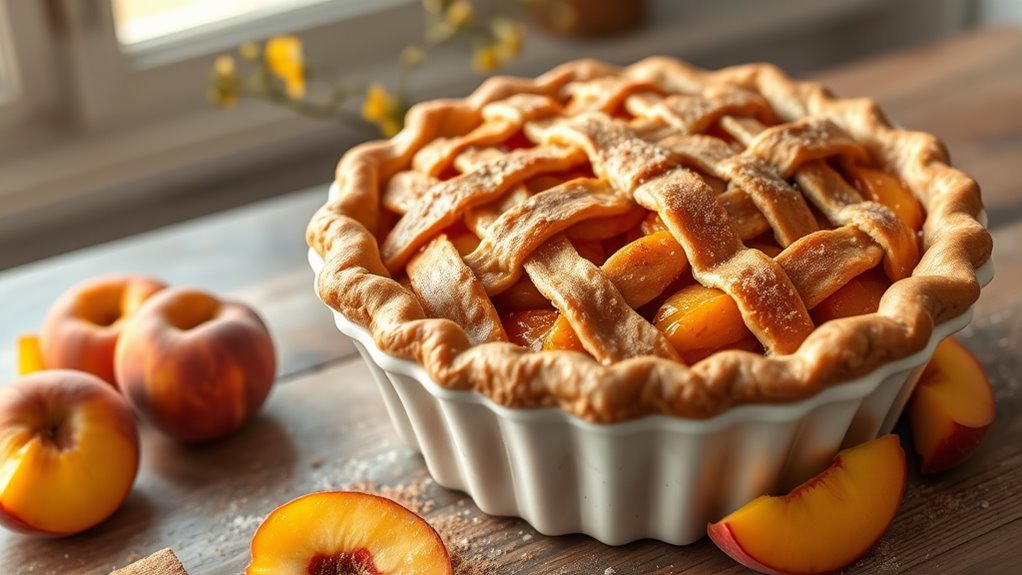 cinnamon peach pie recipe