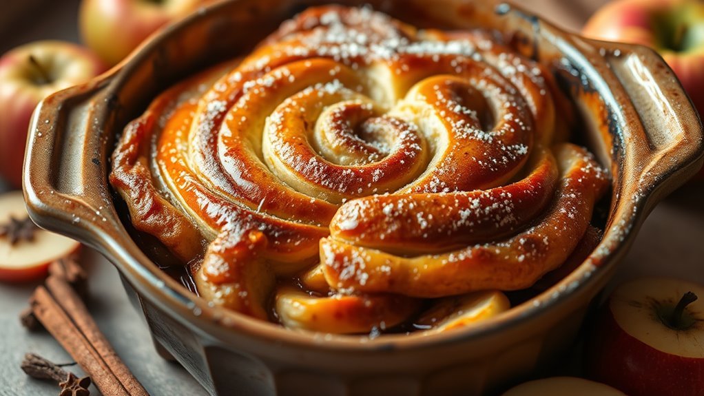 cinnamon roll apple dessert