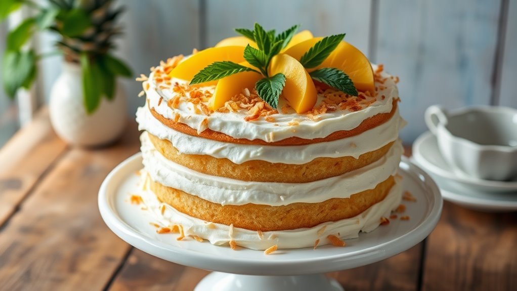coconut flavored light cake