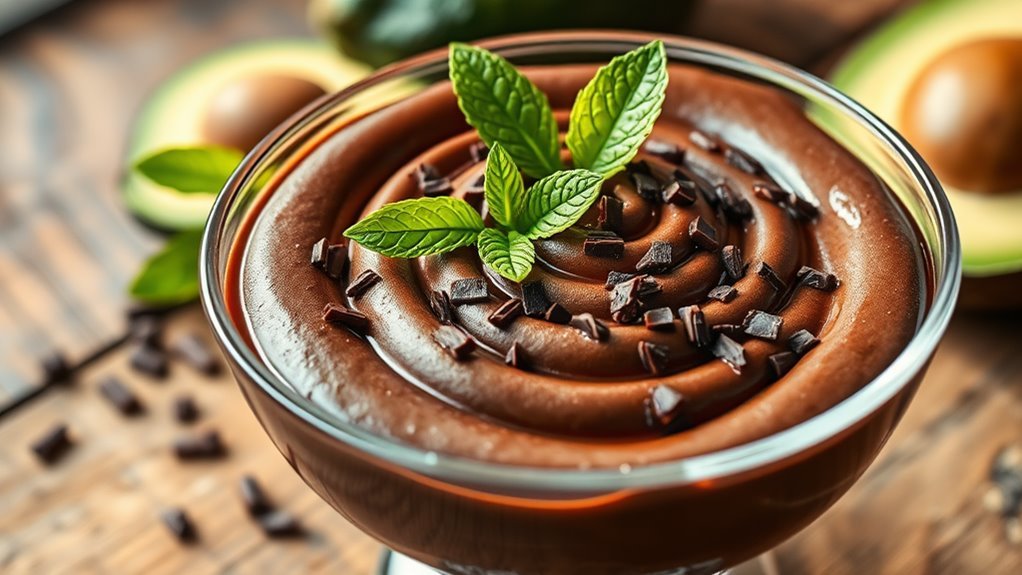 creamy chocolate avocado dessert