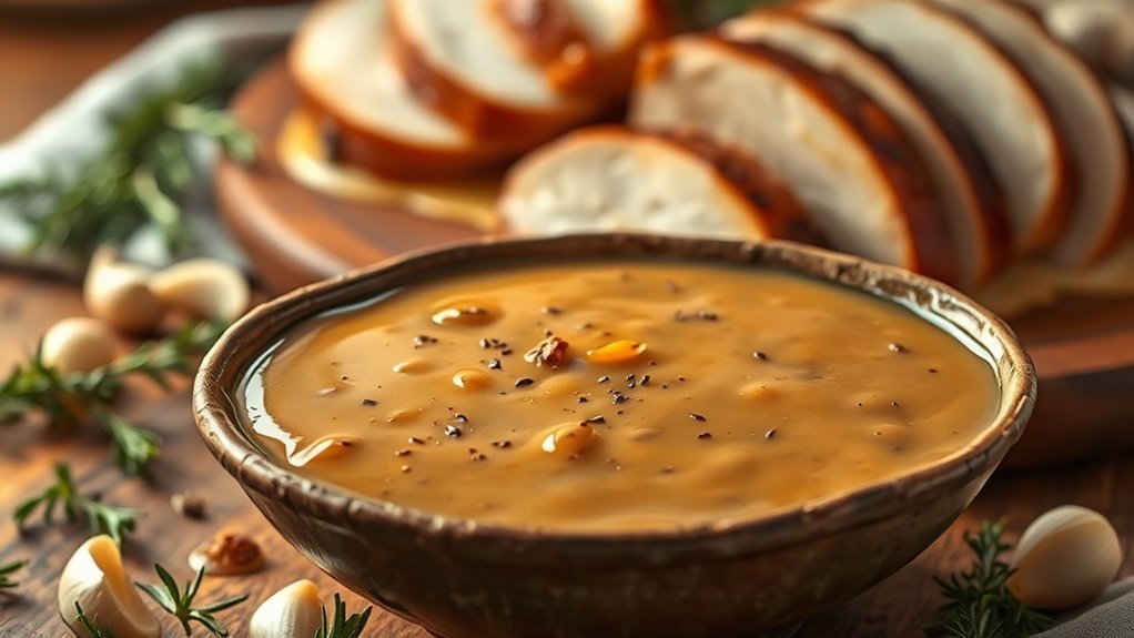 creamy garlic turkey gravy