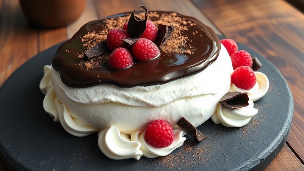 decadent chocolate meringue dessert
