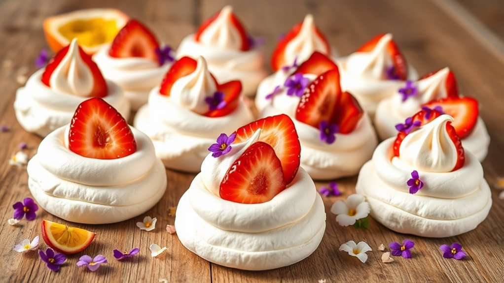 delicate meringue dessert bites