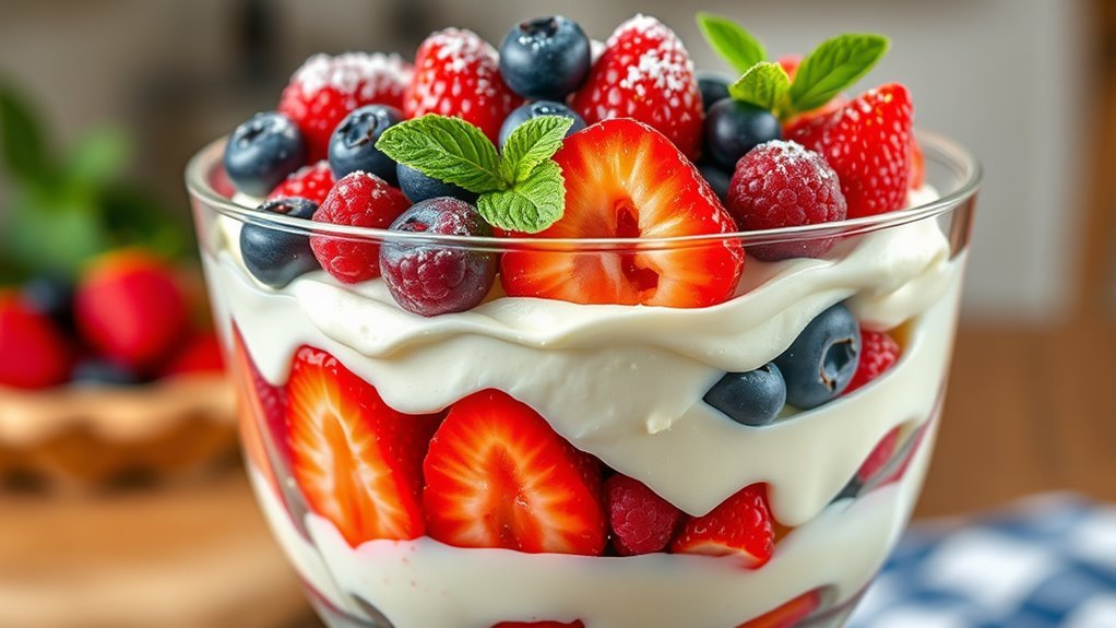 delicious layered berry dessert