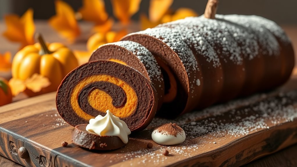 delicious pumpkin chocolate dessert
