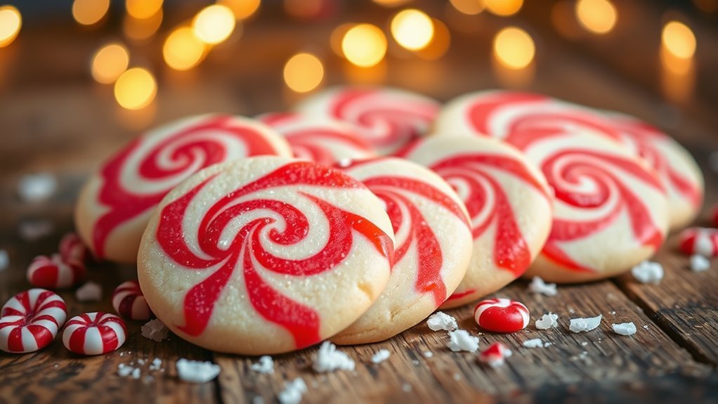 festive peppermint flavored cookies