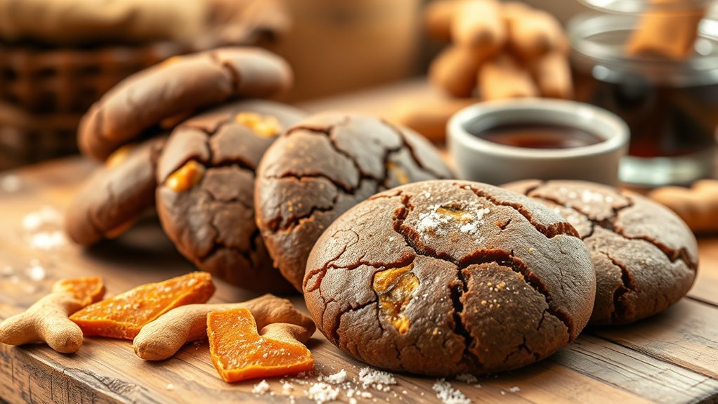 ginger flavored molasses cookies recipe