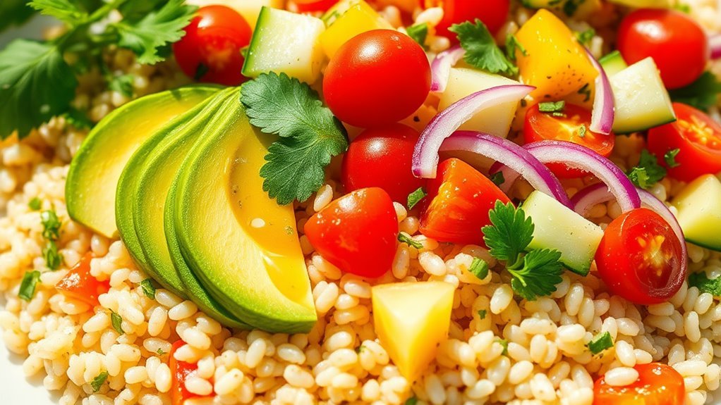 healthy quinoa avocado salad