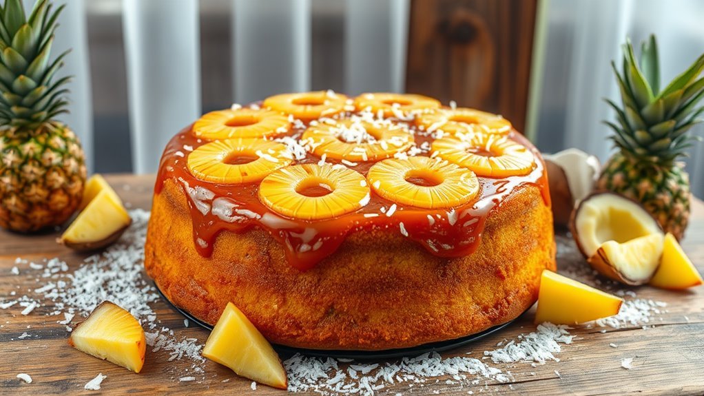 tropical coconut pineapple dessert