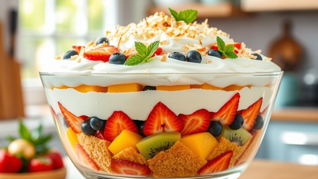 tropical fruit dessert delight