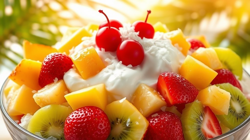 tropical fruit dessert delight