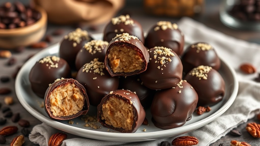 chocolate coated bourbon treats
