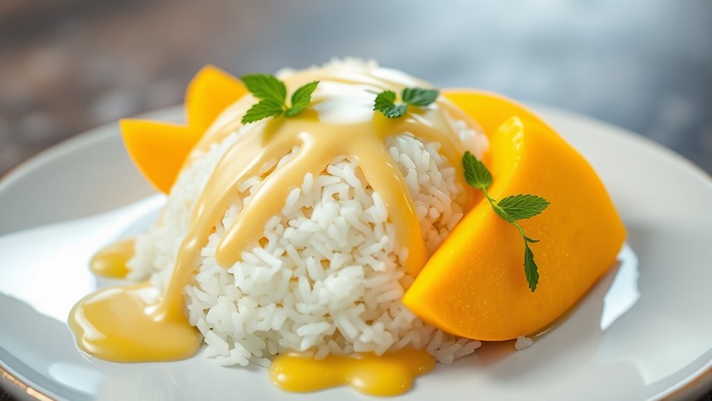coconut cream mango dessert