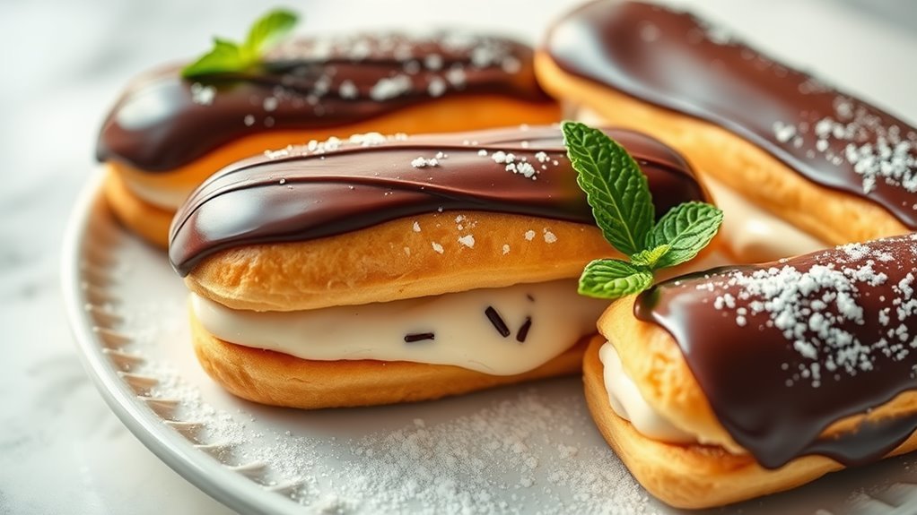 delicious vanilla cream pastries