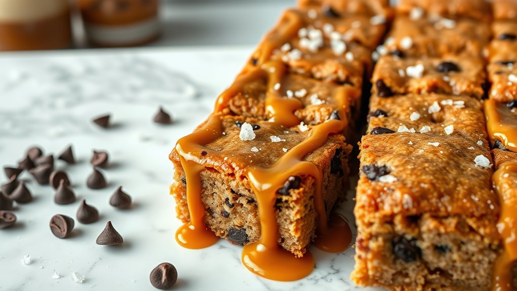sweet chewy caramel bars