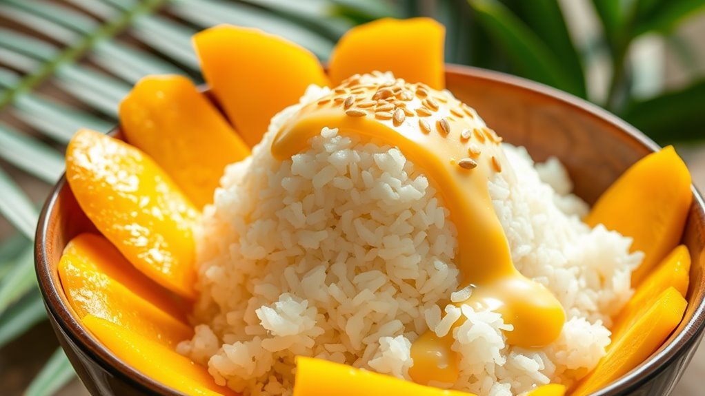 vegan dessert with mango